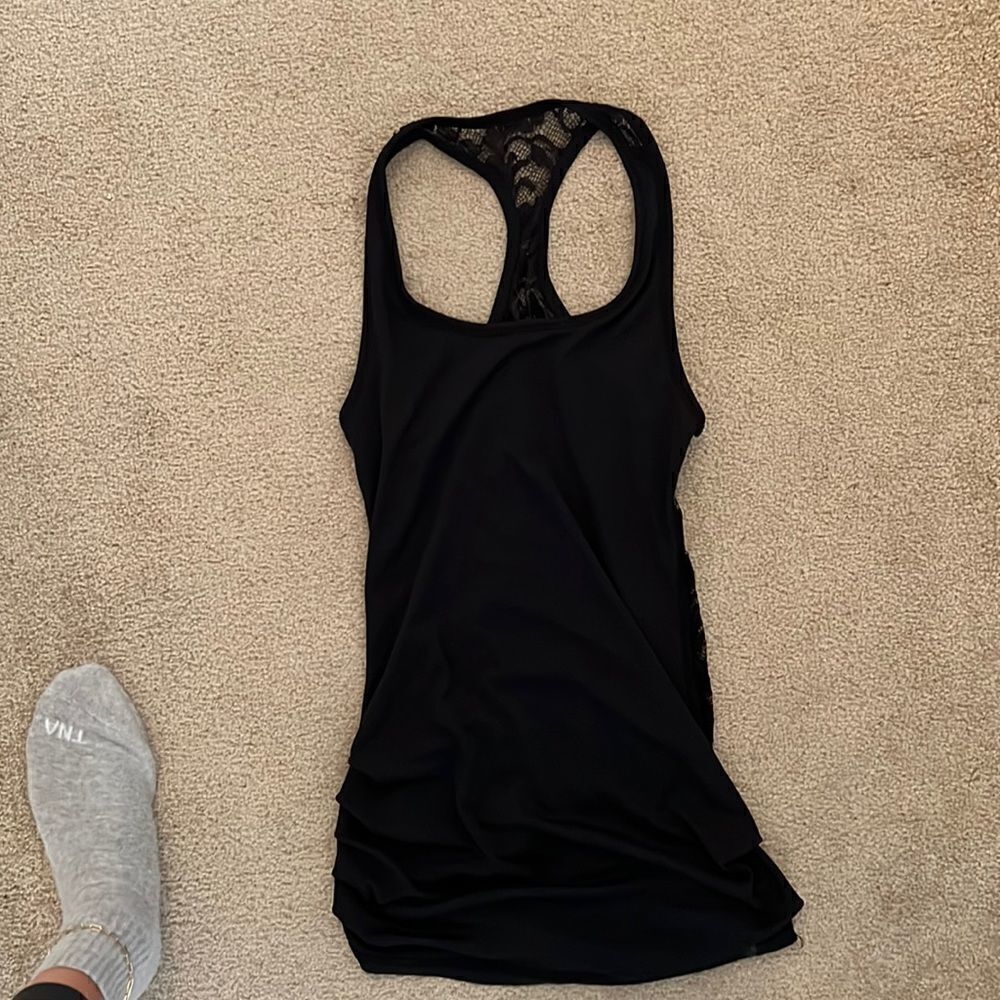 Karma Lace Back Black tank top XS